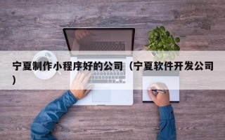 文山宁夏制作小程序好的公司（宁夏软件开发公司）